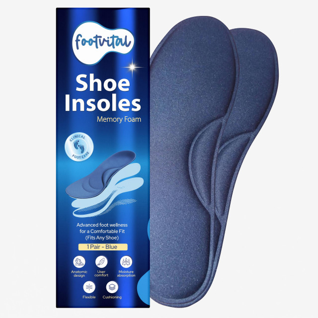 Foot Vital Memory Foam Shoe Insoles Comfortable Insoles Supports Heel & Arch&hellip;