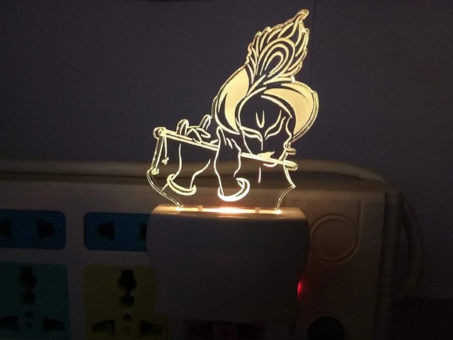 SC Enterprise 3D Illusion Lord Krishna Design Night Lamp Night Lamp(10 cm,&hellip;