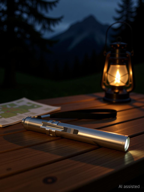 StealODeal Moon Light Pocket Laser Torch with CREE Led Torch(Silver, 10 cm)
