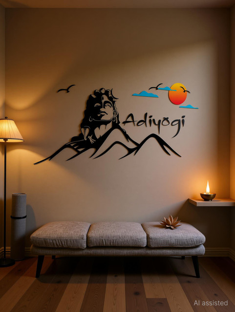 Tuffuk 110 cm Adiyogi Shiva | Wall Stickers | PVC Vinyl |&hellip;