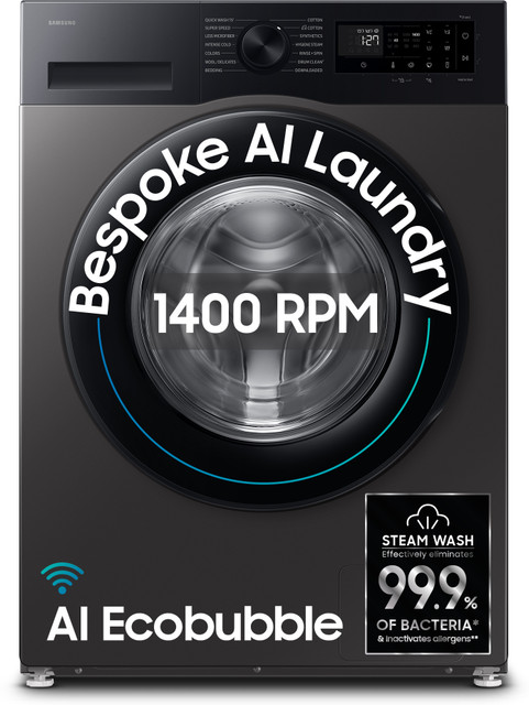 Samsung 9 kg 5 Star, AI Ecobubble, Super Speed, Wi-Fi, Hygiene Steam,&hellip;