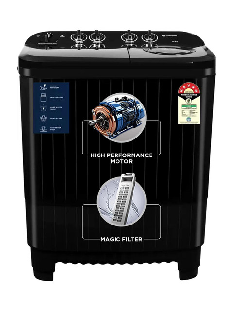 MOTOROLA 10 kg 5 star rating Midnight Series Semi Automatic Top Load&hellip;