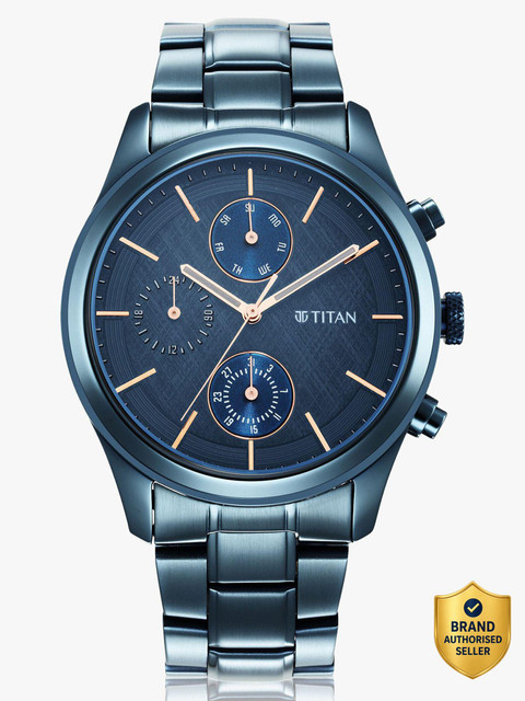 Titan Neo Splash Multifunction Blue Dial Blue Stainless Steel Strap Analog Watch&hellip;