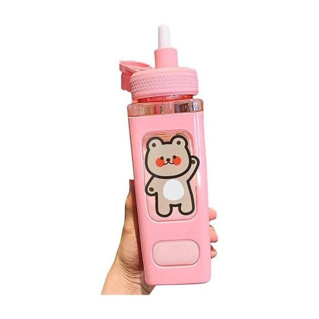 ManiPro Kawaii Water Bottle with Straw and Sticker 700 ml Water Bottle(Set&hellip;