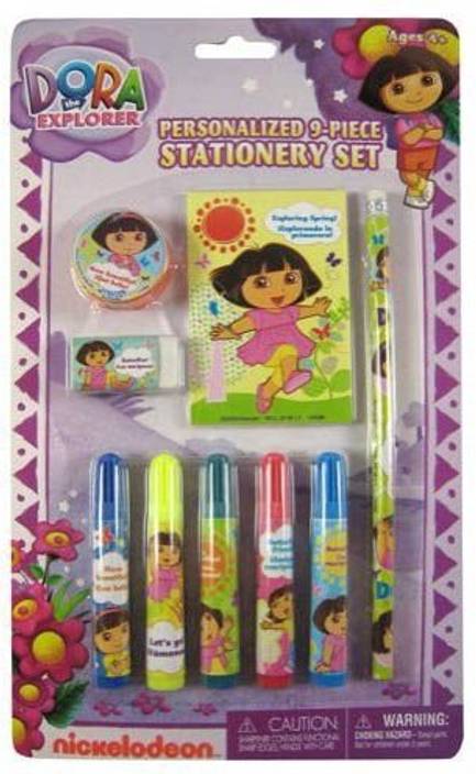 Dora The Explorer 9pc Stationery Set School Supplies 9pc