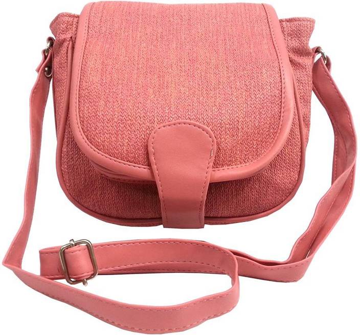Belladona Girls Pink PU Sling Bag Peach-Pink-9 - Price in ...