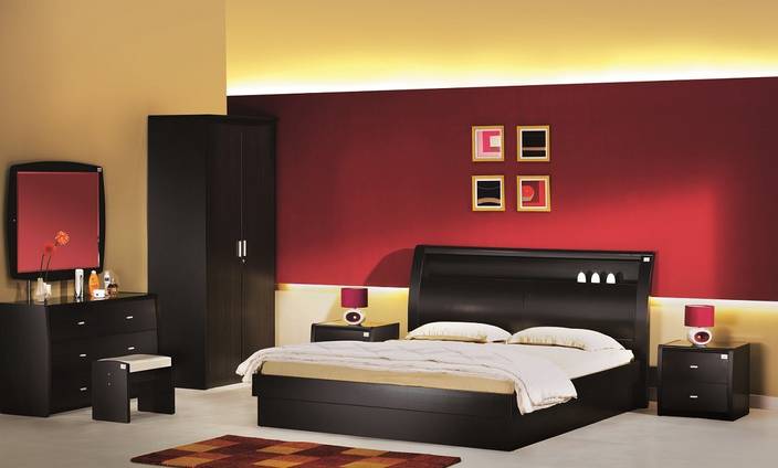 Godrej Interio Engineered Wood Bed + Side Table + Dressing Table ... Godrej Interio Engineered Wood Bed + Side Table + Dressing Table ...
