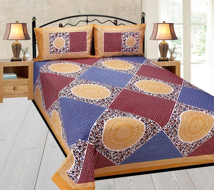 Volvo 200 Tc Cotton Double King Abstract Bedsheet Buy