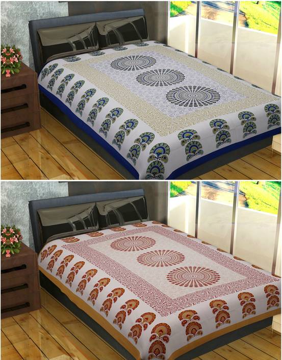 Handicave 150 Tc Cotton Single Abstract Bedsheet Buy