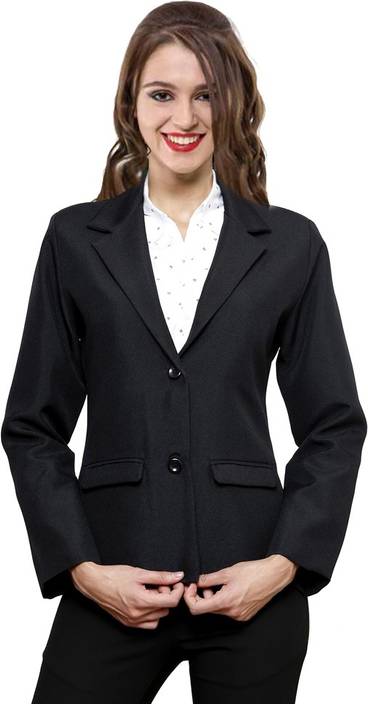 NGT Solid Single Breasted Formal Women's Blazer