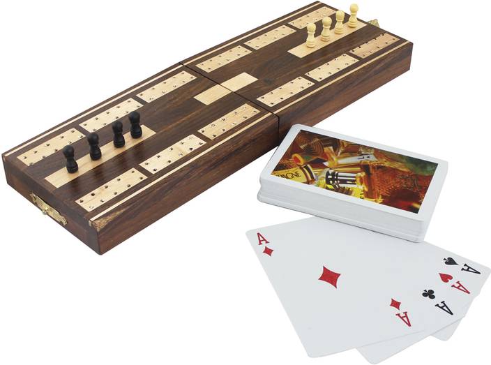 Royaltylane Wooden Board Card Game Cribbage Boards And Pegs Set