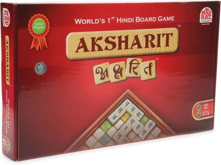 MadRat Games AksharitSuper Fun Hindi Word Building Board Game