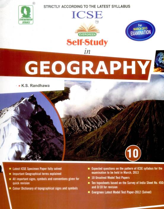 Evergreen ICSE SelfStudy in Geography Class10 Buy Evergreen ICSE SelfStudy in Geography