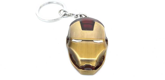 Zhosy Iron Man Head Face Mask Locking Key Chain