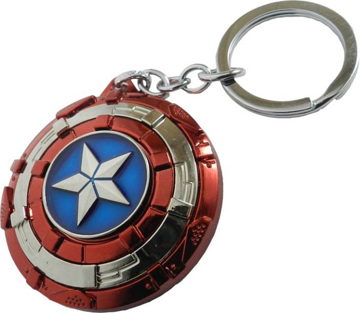Techpro Metal Avengers Superhero Captain America Shield Key Chain