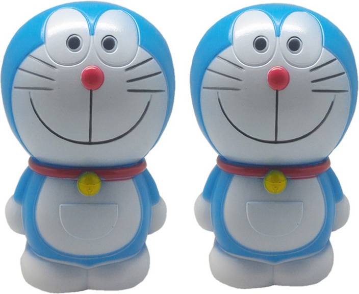 tuelip combo of two cartoon character doremon piggy bank coin bank
