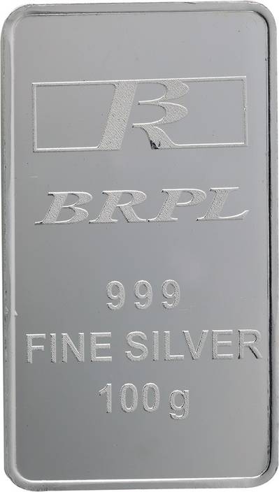 Bangalore Refinery Brpl 100 Gram Silver Bar S 999 G Bangalore Refinery Brpl 100 Gram Silver Bar S 999 G