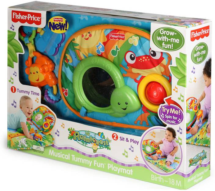 Fisher Price Rainforest Tummy Play Baby Mat Rainforest Tummy
