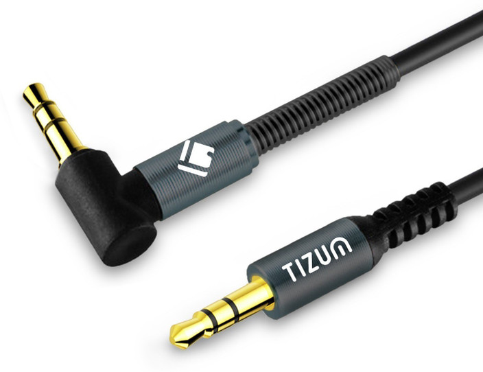 Right Angle Aux Cord 4 Foot Universal 3.5mm Auxiliary Audio Cable New