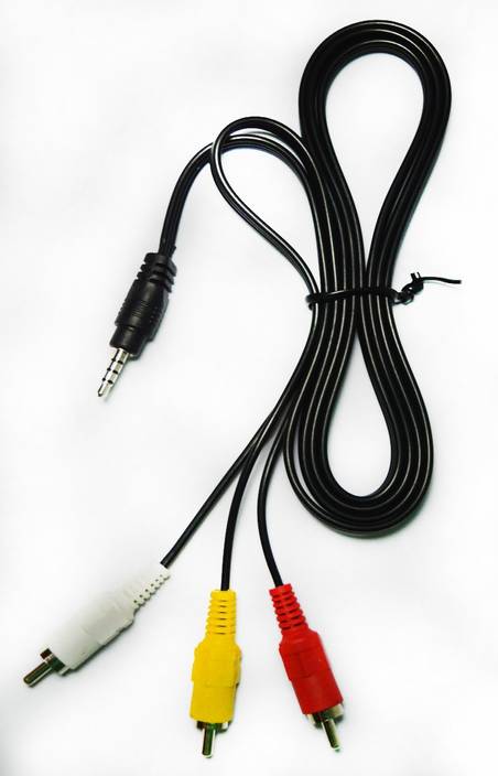 Power Smart 3 5 Mm Stereo Aux To 3 Rca Av Audio Video For Camcorders Aux Cable