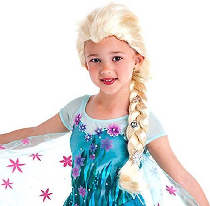 Disney Frozen Silver Snowflakes Elsa Wig Exclusive Dress Up