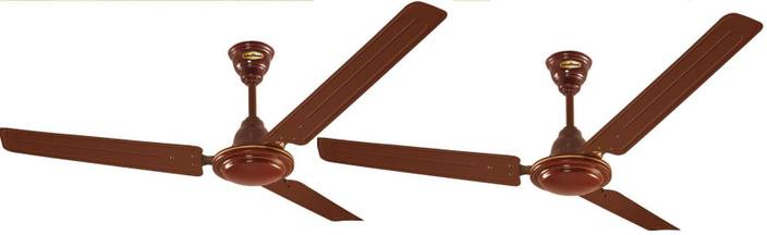 Khaitan 1400mm New Zolta Brwon 2pcs 3 Blade Ceiling Fan Price In