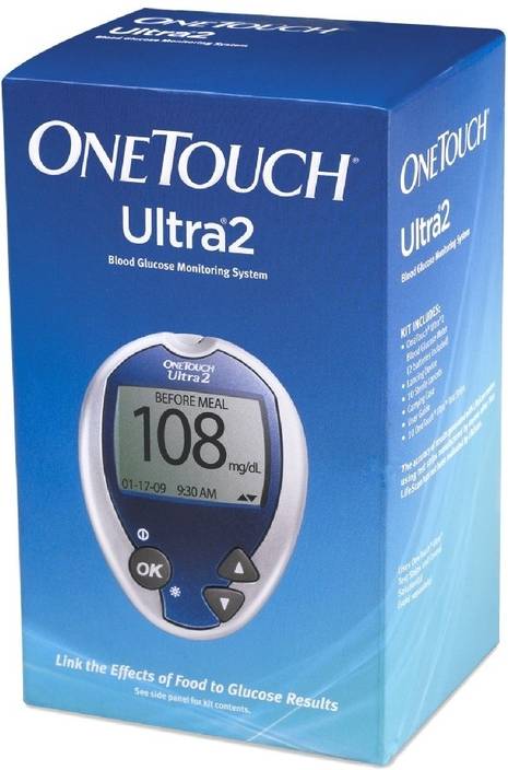 Johnson Johnson One Touch Ultra 2 Glucose Monitor With 35