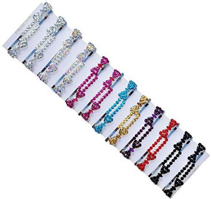 Generic Beautiful Rhinestone Bobby Pins Hair Pins Clips For Girls