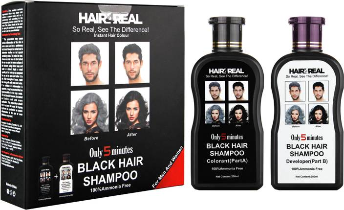 Hair4real 5 Minutes Instant Dye Natural Shampoo Hair Color