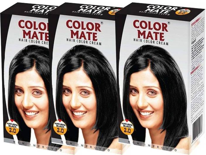 Color Mate Natural Black Hair Color Price In India Buy Color