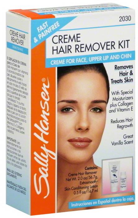 Sally Hansen Creme Hair Remover Kit For Face Upper Lip Chin Cream