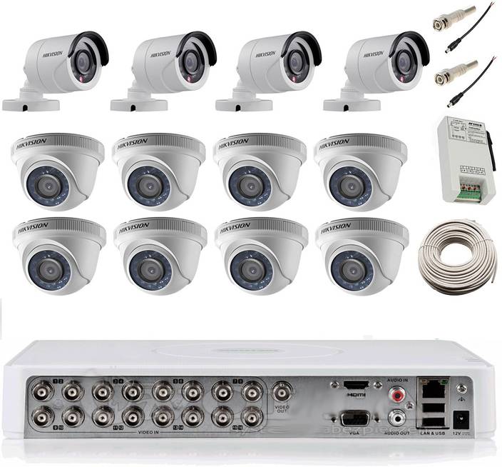Hik Vision 8 Dome 4 Bullet and DS-7116HWI-SH 16 Channel ...