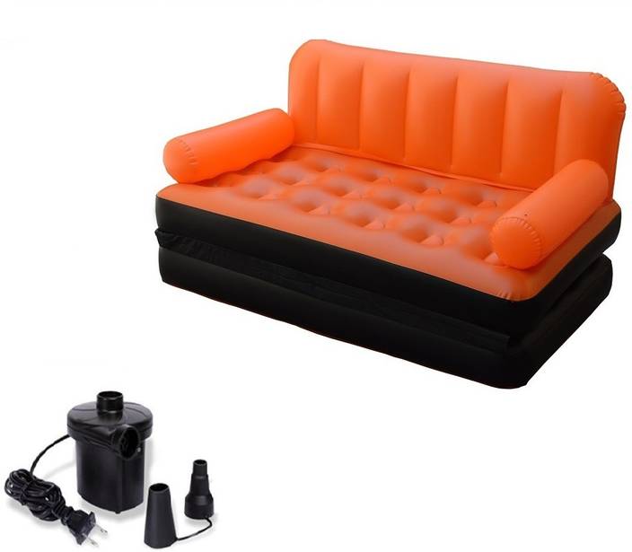 Ibs Airsofa Bed 5 In 1 Pvc Air Multipurpose Orange Pp Doublebed Ibs Airsofa Bed 5 In 1 Pvc Air Multipurpose Orange Pp Doublebed Kids Sleeping Mattress