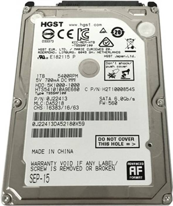 Hitachi Travelstar 1 TB Laptop Internal Hard Disk Drive (1TB 5400 rpm