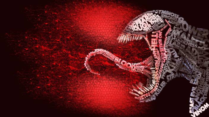 Comics Spider Man Spider Man Cool Venom Text 3d Blood Hd Wallpaper