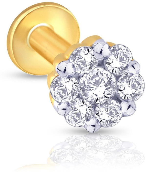 18kt Yellow Gold Stud Price in India 