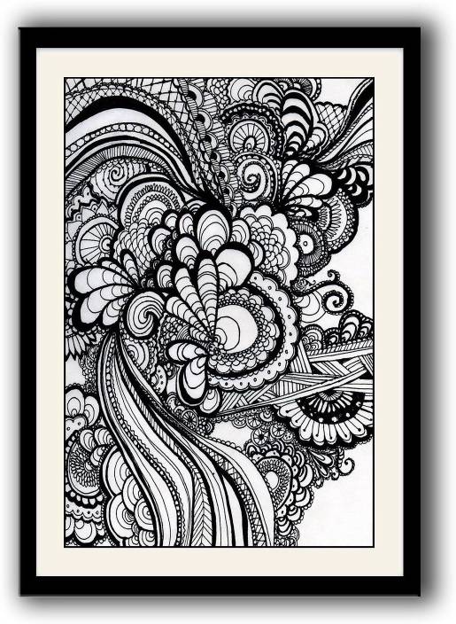artifa doodle art framed wall painting canvas painting price in