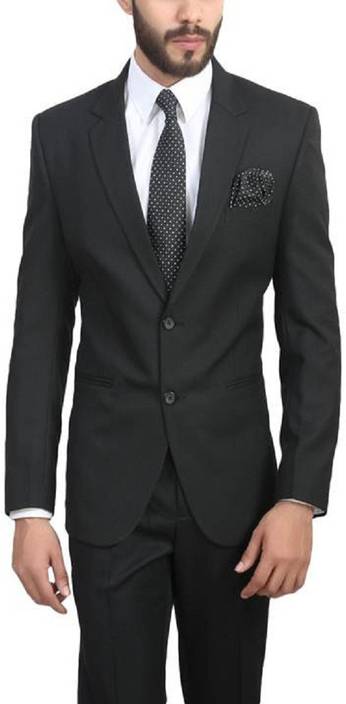 ManQ Solid Single Breasted Wedding, Formal Men's Blazer