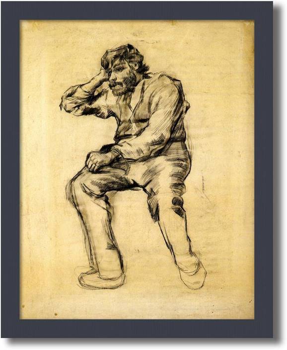 Postermart Seated Man With A Beard Digital Reprint 21 Inch X