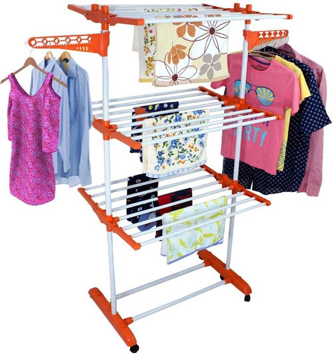 Favour Premium Indigo Stainless Steel Plastic Floor Cloth Dryer Favour Premium Indigo Stainless Steel Plastic Floor Cloth Dryer Stand