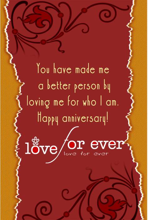 Love Forever Happy Anniversary Poster Paper Print Quotes