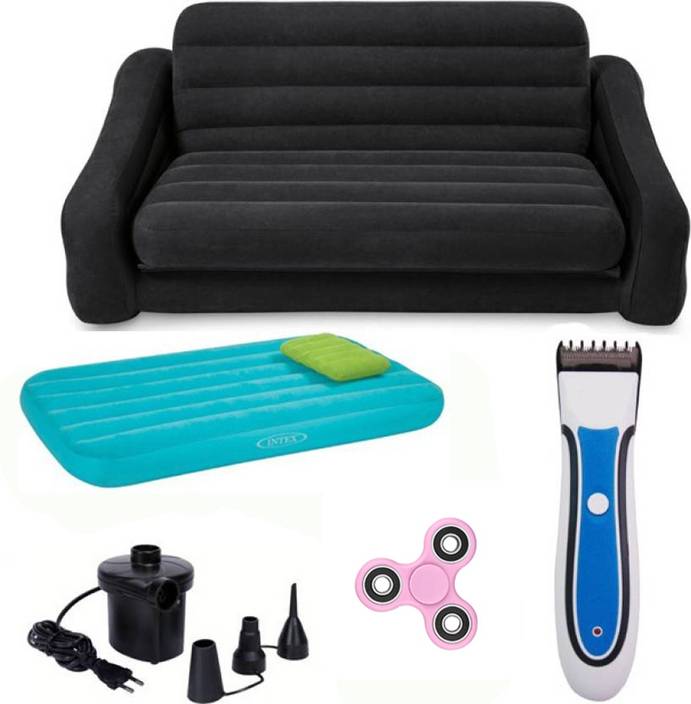 Intex Inflatable Sofa Cum Bed With 1 Kids Air Bed 1 Trimmer And Air Pump Pvc 4 Seater Inflatable Sofa Intex Inflatable Sofa Cum Bed With 1 Kids Air Bed 1 Trimmer And Air Pump Pvc 4 Seater Inflatable Sofa