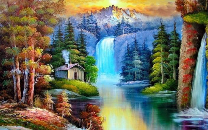 natural painting abstract HD Wallpaper on Art Paper Fine Art Print ...