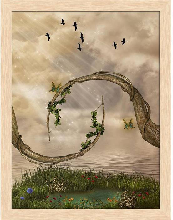 Artzfolio Fantasy Landscape In The Lake With Pond And Birds