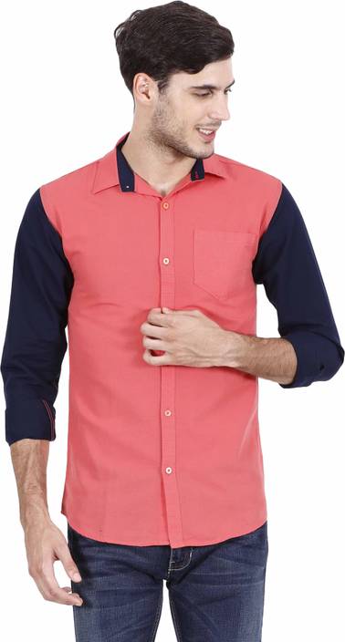 Rope Men's Solid Casual Red Shirt