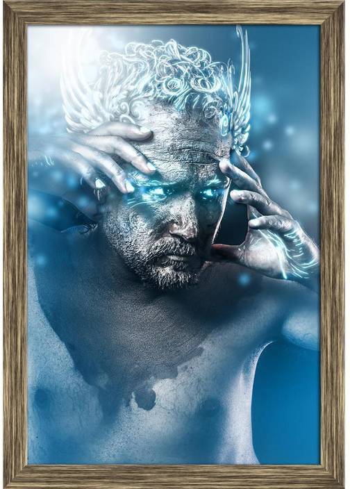 Artzfolio Knight Fantasy Image Framed Wall Art Painting