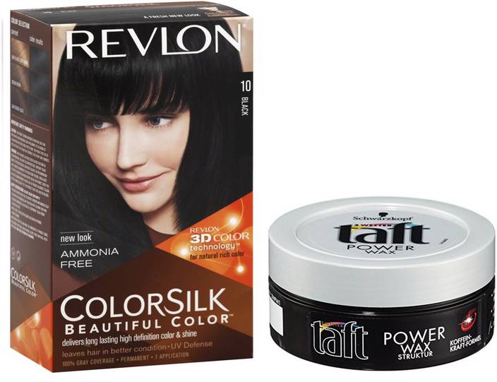 Revlon Black Hair Colour With Schwarzkopf Taft Wax Price In India