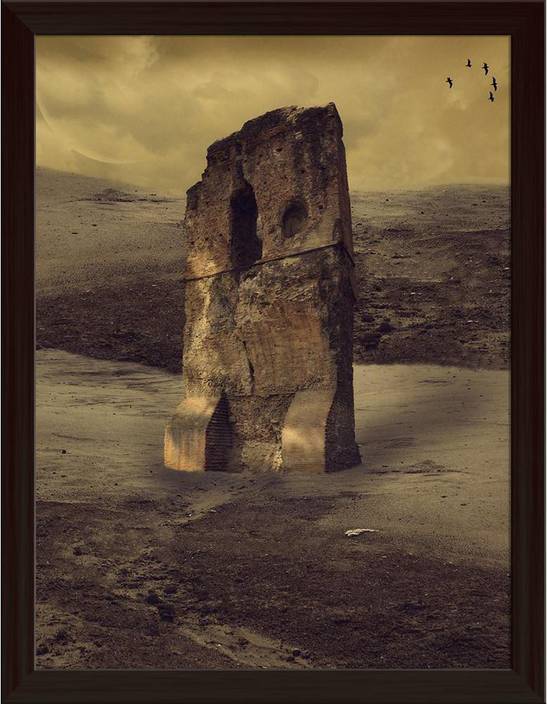 Artzfolio Fantasy Landscape In The Desert With Old Structure