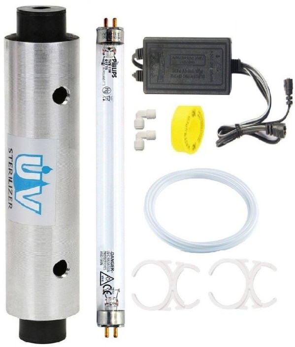 Ultraviolet Filter UV Water Sterilizer Purifier UV Lamps 6W Chamber 1/4" Fitting