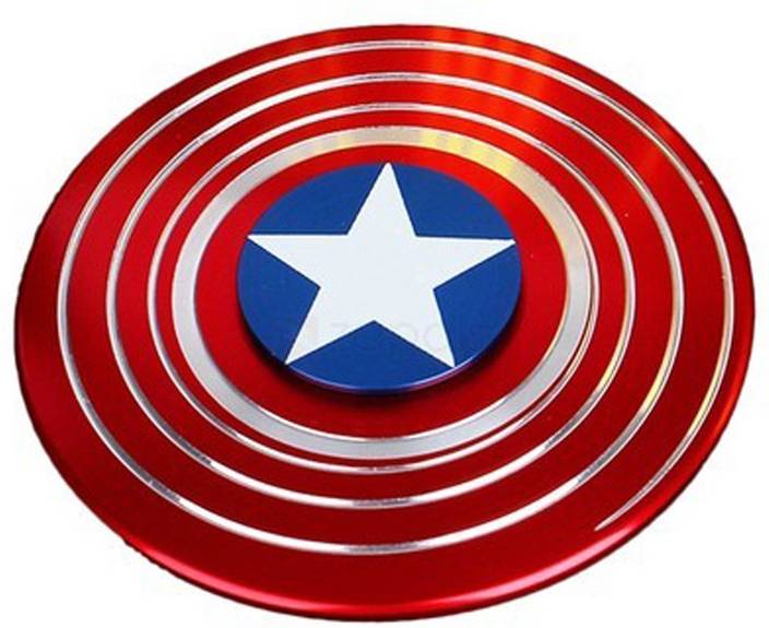 ACUTAS Captain America Shield Metal Hand Fidget Spinner Stress Reducer Anti Anxiety for Children / Adults
